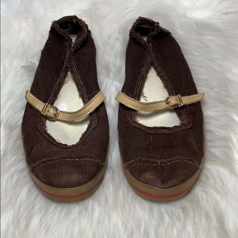 Kate Spade Harlow Brown Corduroy Mary Jane‎ Sz 9.5